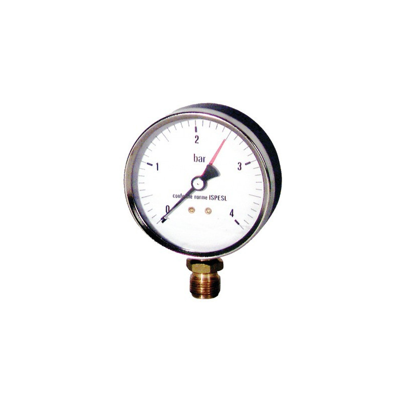 Water steam manometer 0 4 bars Ø80mm m3/8"- DIFF - 606120