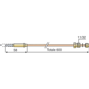 Thermocouple- DIFF pour De Dietrich Chappée - 95365380