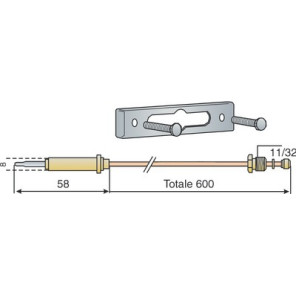 Thermocouple 600- DIFF pour De Dietrich Chappée - 84068984