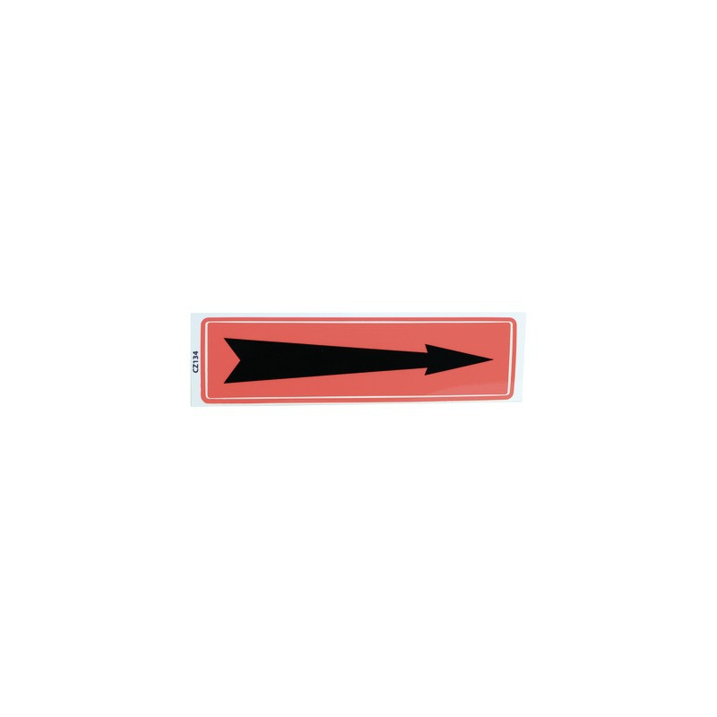 Supple adhesive label arrow with red background- DIFF - 907087  - (X10)