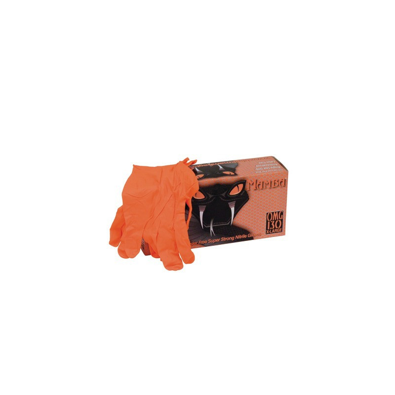Black mamba gloves size 8/9 orange- BLACK MAMBA - BLACKMAMBA ORANGE TL  - (X100)