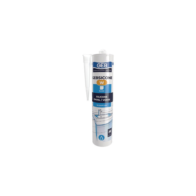Sabitary silicone mastic geb white cartridge 310ml- GEB - 893150